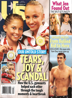 Illustration for article titled This Week In Tabloids: Jen, John, Brad, Tom, Katie, Brit... And Olympic Gymnasts
